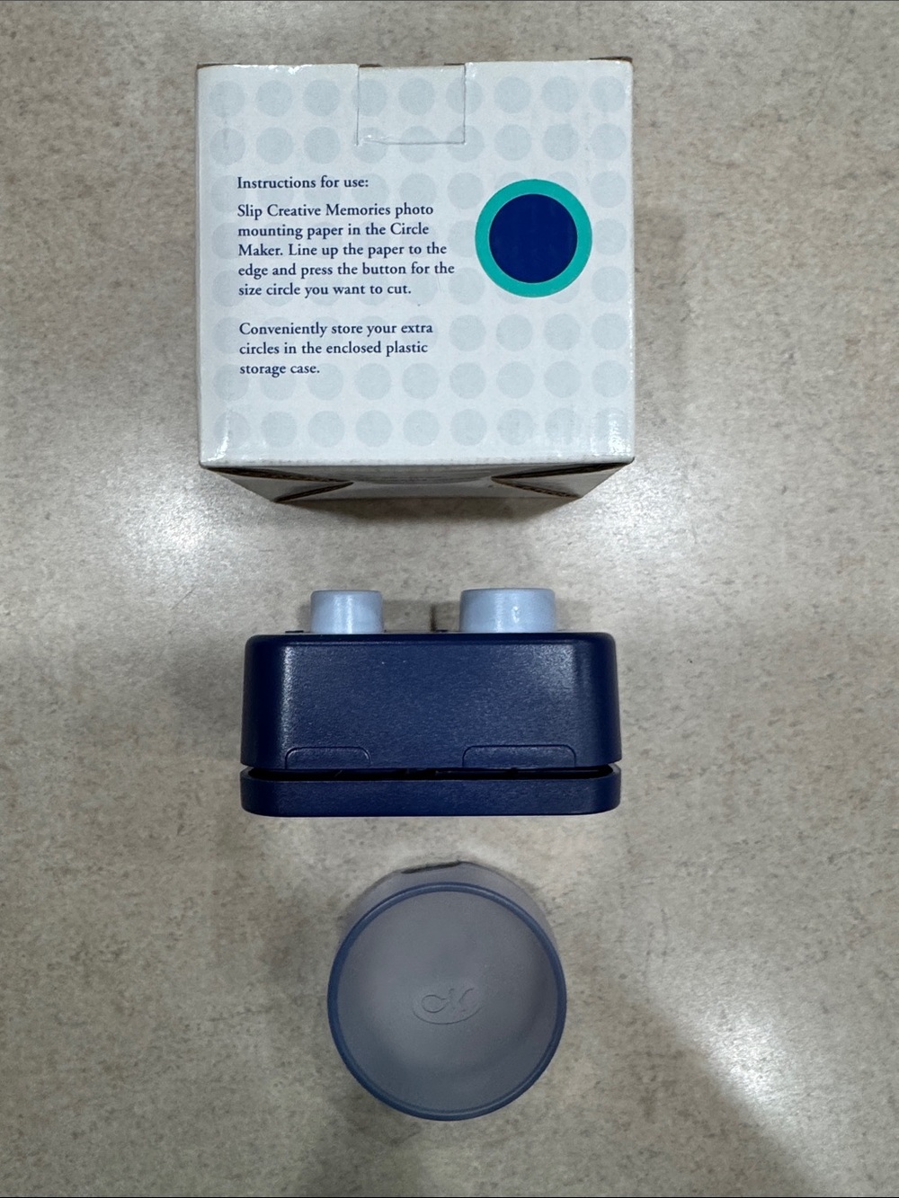 NIB Creative Memories Circle Craft Punch 3/4”, 1” - Picture 2 of 4
